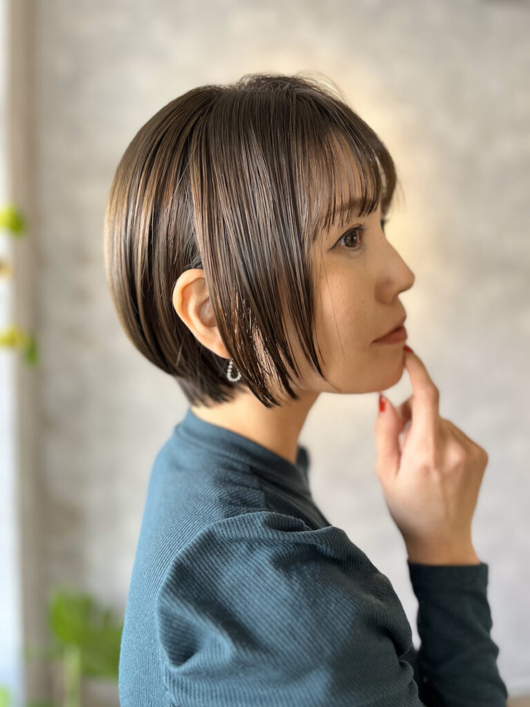 南福岡・博多区麦野の美容室BRING OUT|大人の女性に似合うショートカットスタイル